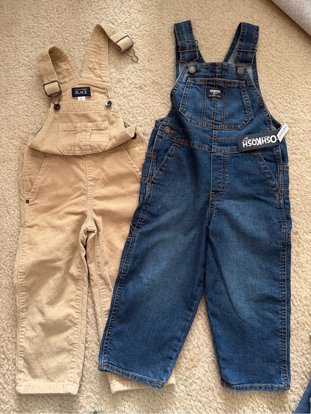 Oshkosh Denim & children’s place Corduroy Overalls 3T